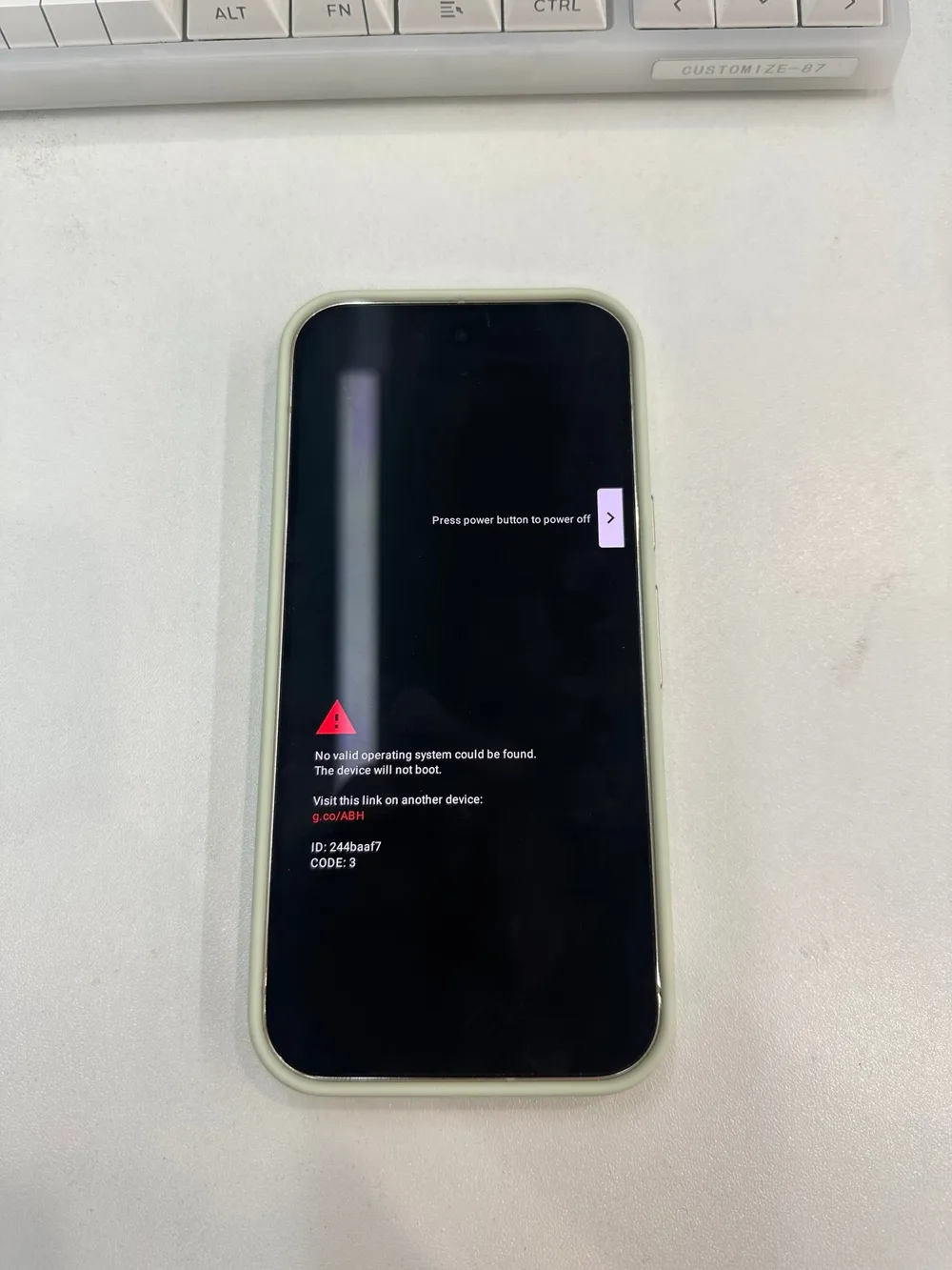Pixel 10 Pro 显示 No valid operating system could be found